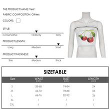 Load image into Gallery viewer, Age-reducing Cherry Print Halterneck Tank Top Vest Women Girls Outer Wear Sexy Hot Tube Tops
