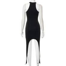 Load image into Gallery viewer, Round Neck Halterneck Sleeveless Slim Hip Dress Women Solid Color Street Shooting Hot Girl Short Dress
