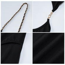 Load image into Gallery viewer, New Fashion Sexy Backless Cutout Slim Fit Dress Halterneck Crop Top Outer Wear Two-piece Long Dress
