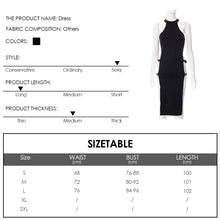 Load image into Gallery viewer, Summer Sleeveless Cutout Side Slit High Waist Dress Solid Color Pullover Halterneck Super Sexy Hollow Side Beauty Dress

