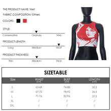 Load image into Gallery viewer, Portrait Printed Sleeveless Crop Tank Top Vest Round Neck T-shirt Pullover Slim Fit Summer Beauty Ribbed Knit Tops
