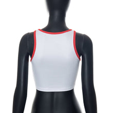 Load image into Gallery viewer, Portrait Printed Sleeveless Crop Tank Top Vest Round Neck T-shirt Pullover Slim Fit Summer Beauty Ribbed Knit Tops
