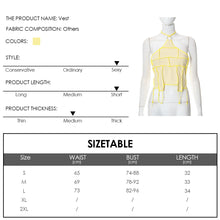 Load image into Gallery viewer, Summer Ins Lace-up Halterneck Sexy Cropped Tank Top Backless Casual Fashion Solid Color Navel Tassel Tops Vest

