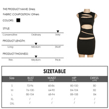 Load image into Gallery viewer, Round Neck Sleeveless Sexy Ripped Dress Backless Sexy Slim Fit Hollowed-out Summer Women's Dress

