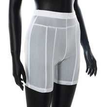 Load image into Gallery viewer, Sexy See-through Mesh Highwaist Hip-lifting Shorts Black White Perspective Thin Yoga Sports Casual Pants
