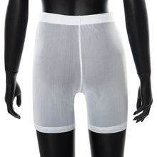 Load image into Gallery viewer, Sexy See-through Mesh Highwaist Hip-lifting Shorts Black White Perspective Thin Yoga Sports Casual Pants
