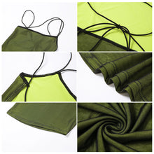 Load image into Gallery viewer, Lowcut Lace-up Sexy Backless Slim Fit High Waist Hip Skirt Halterneck Off-shoulder Solid Color Dress
