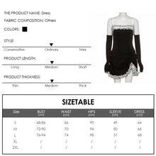 Load image into Gallery viewer, Sexy Elegant Off-shoulder Wrap Bust Long Sleeve High Waist Slim Dress With Gloves Flower Hemming Skirt
