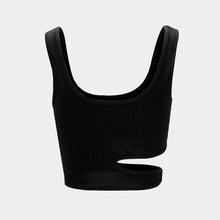 Load image into Gallery viewer, Sleeveless U-neck Solid Color Tight Waist Slim Solid Color Knit Sweater Summer Top Vest
