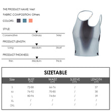 Load image into Gallery viewer, Hot Girls Irregular Halterneck Spaghetti Straps Cool Metal T-shirt Top Contrast Colors Suspenders Vest

