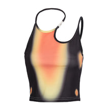 Load image into Gallery viewer, Hot Girls Irregular Halterneck Spaghetti Straps Cool Metal T-shirt Top Contrast Colors Suspenders Vest
