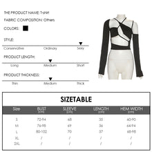 Load image into Gallery viewer, Sexy Hollow Off-shoulder Irregular Slim Corset Ins Fashion Halterneck Solid Color Inner Long-sleeved T-shirt Top

