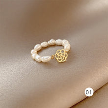Load image into Gallery viewer, Exquisite Simple Rings Pearl Rings Fashion Adjustable Rings Temperament Jewelry Accessories for Women
