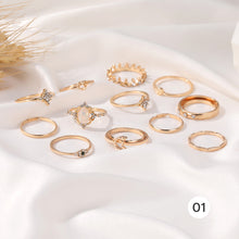 Load image into Gallery viewer, Creative Retro Set Ring Simple Alloy Ring Multi-piece Set Stackable Ring Jewelry Accessories for Women
