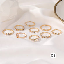 Load image into Gallery viewer, Creative Retro Set Ring Simple Alloy Ring Multi-piece Set Stackable Ring Jewelry Accessories for Women
