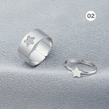 Load image into Gallery viewer, Couple Set Alloy Rings Fashion Personality Butterfly Star Open Rings Jewelry Accessories Gift for Men Women
