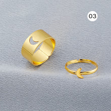 Load image into Gallery viewer, Couple Set Alloy Rings Fashion Personality Butterfly Star Open Rings Jewelry Accessories Gift for Men Women
