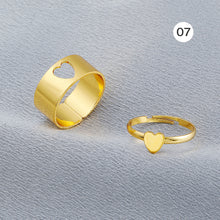 Load image into Gallery viewer, Couple Set Alloy Rings Fashion Personality Butterfly Star Open Rings Jewelry Accessories Gift for Men Women
