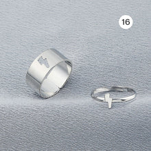 Load image into Gallery viewer, Couple Set Alloy Rings Fashion Personality Butterfly Star Open Rings Jewelry Accessories Gift for Men Women
