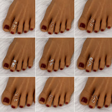 Load image into Gallery viewer, Geometric Beach Foot Ring Metal Cutout Knuckle Ring Fashion Simple Foot Ring Jewelry Accessories
