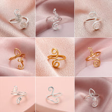 Load image into Gallery viewer, Geometric Beach Foot Ring Metal Cutout Knuckle Ring Fashion Simple Foot Ring Jewelry Accessories
