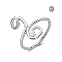 Load image into Gallery viewer, Geometric Beach Foot Ring Metal Cutout Knuckle Ring Fashion Simple Foot Ring Jewelry Accessories
