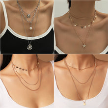 Load image into Gallery viewer, Fashion Personalized Multilayer Necklace Metal Chain Clavicle Chain Stacked Necklace Women Jewelry Accessories

