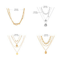 Load image into Gallery viewer, Fashion Personalized Multilayer Necklace Metal Chain Clavicle Chain Stacked Necklace Women Jewelry Accessories
