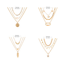 Load image into Gallery viewer, Fashion Personalized Multilayer Necklace Metal Chain Clavicle Chain Stacked Necklace Women Jewelry Accessories
