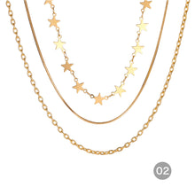 Load image into Gallery viewer, Fashion Personalized Multilayer Necklace Metal Chain Clavicle Chain Stacked Necklace Women Jewelry Accessories
