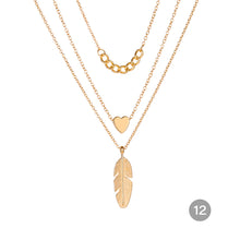 Load image into Gallery viewer, Fashion Personalized Multilayer Necklace Metal Chain Clavicle Chain Stacked Necklace Women Jewelry Accessories

