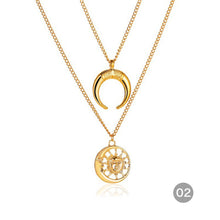 Load image into Gallery viewer, Fashion Vintage Gold Multilayer Necklace Portrait Pearl Pendant Necklace Clavicle Chain Jewelry Accessories
