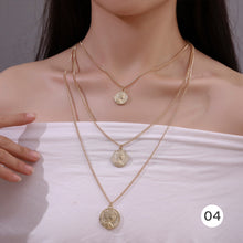 Load image into Gallery viewer, Creative Retro Multilayer Necklace Simple Metal Chain Necklace Clavicle Chain Jewelry Accessories Gift
