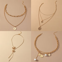 Load image into Gallery viewer, Creative Vintage Multilayer Necklace Alloy Pendant Clavicle Chain Necklace Jewelry Accessories Gift
