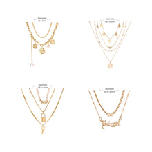 Load image into Gallery viewer, Creative Vintage Multilayer Necklace Alloy Pendant Clavicle Chain Necklace Jewelry Accessories Gift
