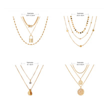 Load image into Gallery viewer, Creative Vintage Multilayer Necklace Alloy Pendant Clavicle Chain Necklace Jewelry Accessories Gift
