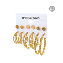 Load image into Gallery viewer, Exaggerated Metal Geometric Earrings Butterfly Pearl Earrings Set Fashion Personalized Earrings Women Jewelry Accessories
