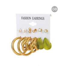 Load image into Gallery viewer, Exaggerated Metal Geometric Earrings Butterfly Pearl Earrings Set Fashion Personalized Earrings Women Jewelry Accessories
