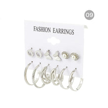 Load image into Gallery viewer, Exaggerated Metal Geometric Earrings Butterfly Pearl Earrings Set Fashion Personalized Earrings Women Jewelry Accessories

