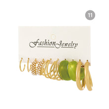 Load image into Gallery viewer, Exaggerated Metal Geometric Earrings Butterfly Pearl Earrings Set Fashion Personalized Earrings Women Jewelry Accessories
