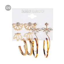 Load image into Gallery viewer, Creative Simple Geometric Metal Earrings Set Personalized Pearl Tassel Stud Earrings Women Jewelry Accessories

