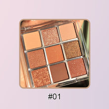 Load image into Gallery viewer, 9 Colors Eyeshadow Palette Portable Matte Pearlescent Eyeshadow Palette Long Lasting Beauty Eye Makeup Cosmetics
