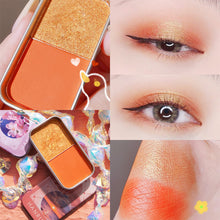 Load image into Gallery viewer, Portable Iron Box Two-color Eyeshadow Palette Matte Pearlescent Eyeshadow Palette Eyes Makeup Cosmetics
