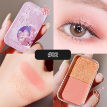 Load image into Gallery viewer, Portable Iron Box Two-color Eyeshadow Palette Matte Pearlescent Eyeshadow Palette Eyes Makeup Cosmetics
