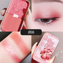 Load image into Gallery viewer, Portable Iron Box Two-color Eyeshadow Palette Matte Pearlescent Eyeshadow Palette Eyes Makeup Cosmetics
