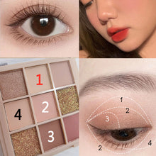 Load image into Gallery viewer, 9 Colors Eyeshadow Palette Pearlescent Matte Eyeshadow Palette Portable Makeup Palette Eyes Makeup Cosmetics
