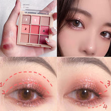 Load image into Gallery viewer, 9 Colors Eyeshadow Palette Pearlescent Matte Eyeshadow Palette Portable Makeup Palette Eyes Makeup Cosmetics
