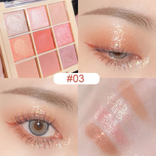 Load image into Gallery viewer, 9 Colors Eyeshadow Palette Pearlescent Matte Eyeshadow Palette Portable Makeup Palette Eyes Makeup Cosmetics
