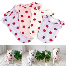 Load image into Gallery viewer, Cute Strawberry Print Dog Dress Pet Skirts Comfortable Soft Puppuy Dogs Cats Princess Dress Party Dog Vest Pet Clothes
