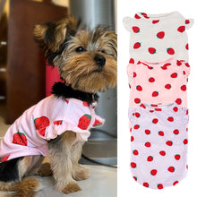 Load image into Gallery viewer, Cute Strawberry Print Dog Dress Pet Skirts Comfortable Soft Puppuy Dogs Cats Princess Dress Party Dog Vest Pet Clothes
